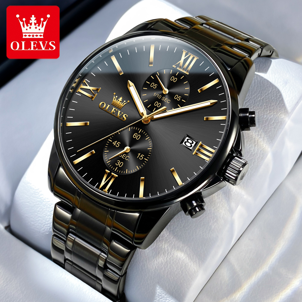 OLEVS 2886 Classic Black Quart - Luxury Watch Maker ulasan dan harga
