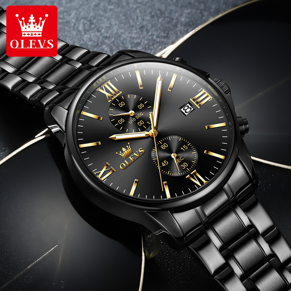 OLEVS 2886 Classic Black Quart - Luxury Watch Maker ulasan dan harga