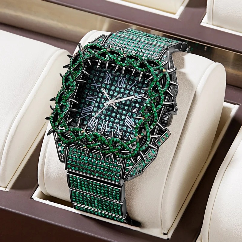 Iced Out Bling Men Quartz Watc - Luxury Watch Iceberg ulasan dan harga