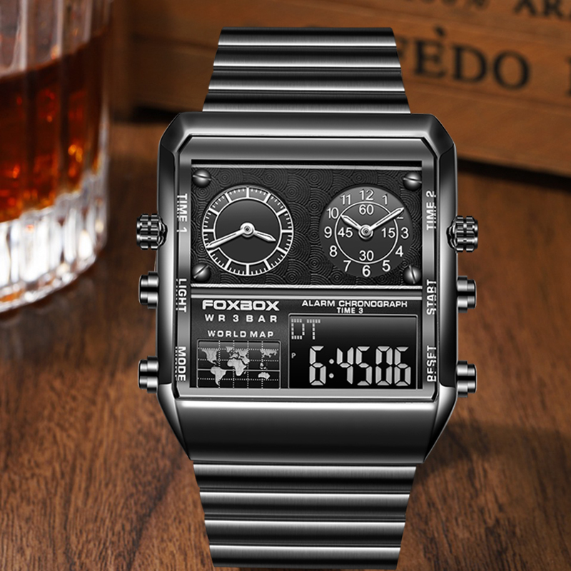 FOXBOX Mens Watches Brand Luxu - Luxury Watch Maker ulasan dan harga